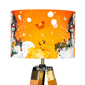 bright Orange Lampshade, Alice in Wonderland, Ceiling or Table Lamp