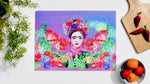 Frida Kahlo 40cm x 30cm Glass Worktop Saver / Serving Platter / Placemat - Kitsch Republic