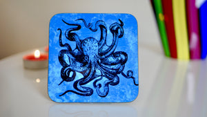 Steampunk Blue Kraken Octopus Coaster - Steampunk Collection - Kitsch Republic