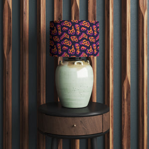 Purple Orange Leopard Animal Print Velvet Lampshade
