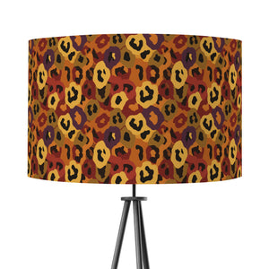 Autumn Brown Camo Print Animal Print Velvet Lampshade