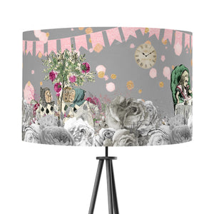 Alice in Wonderland Lampshade - Grey