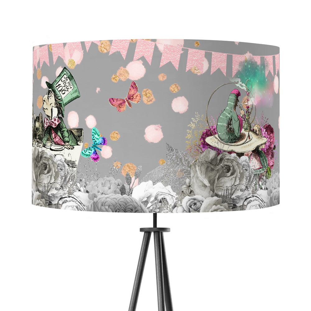 Alice in Wonderland Lampshade - Grey