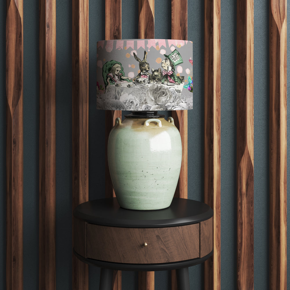 Alice in Wonderland Lampshade - Grey