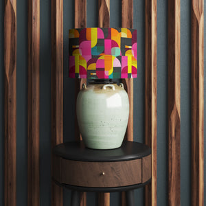 Bright Abstract Mid Century Style Velvet Lampshade
