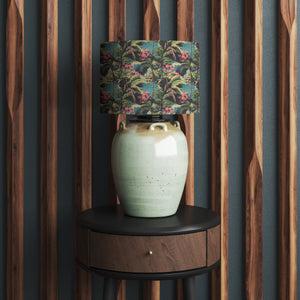 Teal Green Retro Vntage Tiki Hawaii Beach Velvet Lampshade