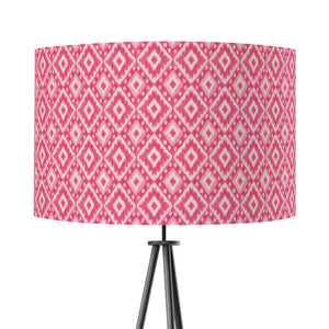 Pink Ikat Velvet Lampshade