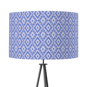 Blue Ikat Velvet Lampshade