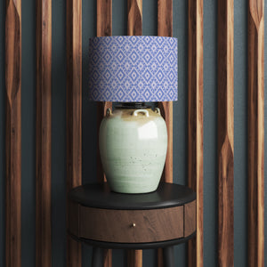 Blue Ikat Velvet Lampshade