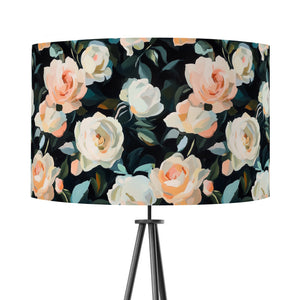 Abstract Rose Black Velvet Lampshade