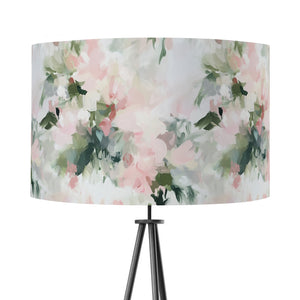 Abstract Blush Rose Safe Green Pink Velvet Lampshade