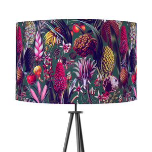 Dark Green Tropical Velvet Lampshade