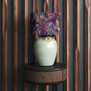 Dark Green Tropical Velvet Lampshade