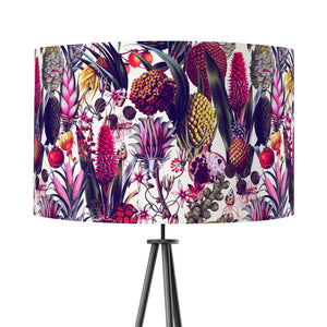 White Tropical Velvet Lampshade