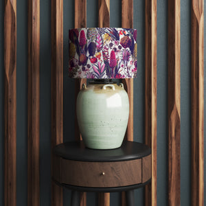 White Tropical Velvet Lampshade