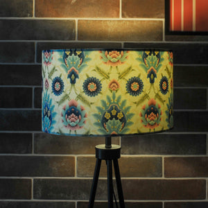 Muhtesem Sage Green Floral Turkish Pattern Print Velvet Lampshade