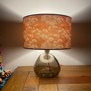 Terracotta Cow Parsley Floral Velvet Lampshade