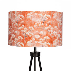 Terracotta Cow Parsley Floral Velvet Lampshade