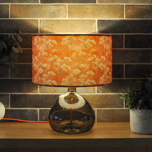 Terracotta Cow Parsley Floral Velvet Lampshade