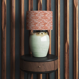 Terracotta Cow Parsley Floral Velvet Lampshade