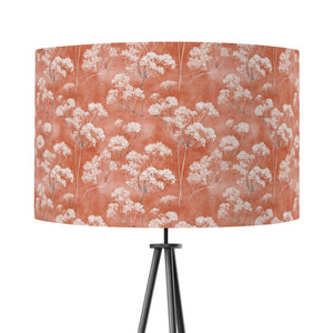 Terracotta Cow Parsley Floral Velvet Lampshade
