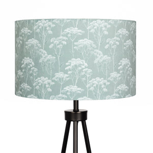 Sage Green Cow Parsley Floral Velvet Lampshade