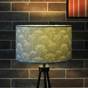Sage Green Cow Parsley Floral Velvet Lampshade