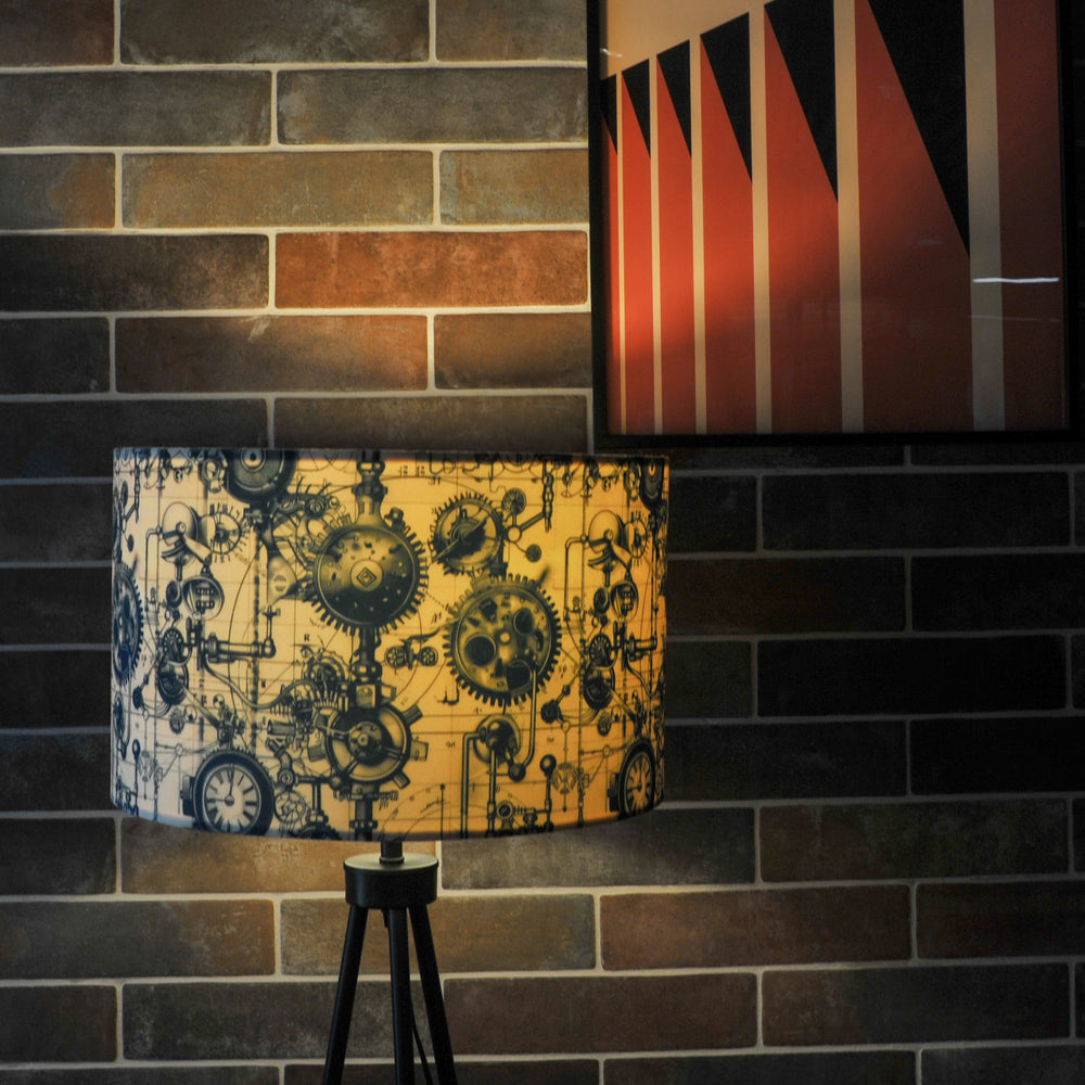 Steampunk Mechanical Velvet Lampshade
