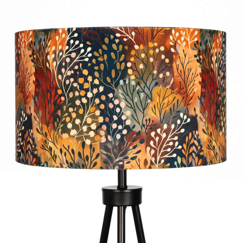 Autumn Leaves Trees Velvet Lampshade