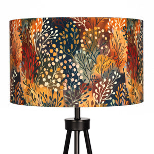 Autumn Leaves Trees Velvet Lampshade