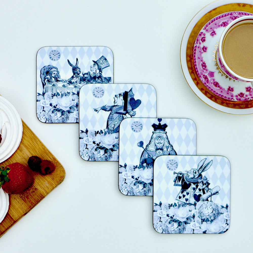 Alice in Wonderland Coasters - Grey