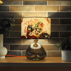 Alice in Wonderland Velvet Lampshade - Burgundy - Floral