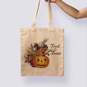 Alice in Wonderland - Trick or Treat Tote Bag Pumpkin Rabbit