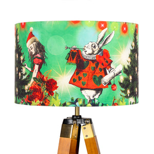 Alice in Wonderland Christmas Lampshade - Green