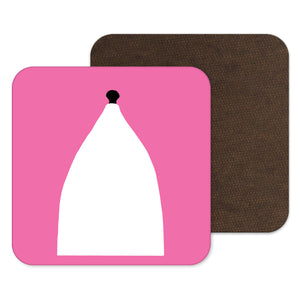 White Nancy, Bollington, Cheshire, Bright Pink Coaster