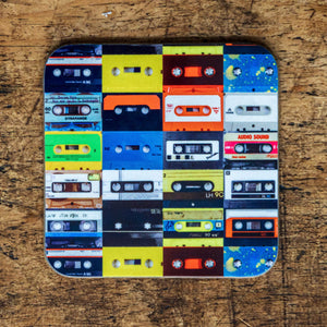 Retro 80s Cassette Music Coaster