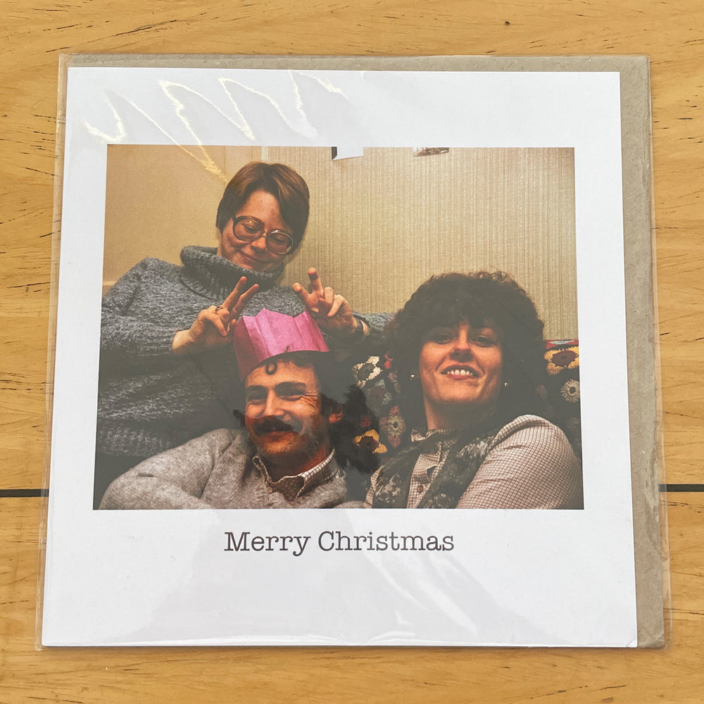 Retro Christmas Greetings Card - Larking About