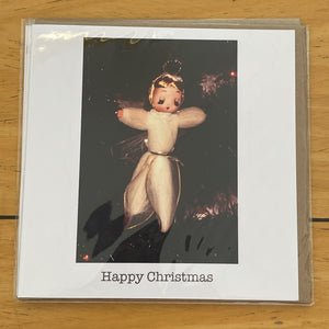 Retro Christmas Greetings Card - Fallen Angel