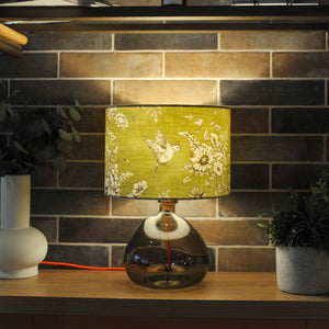 Olive Sage Green Bird Finch Lampshade