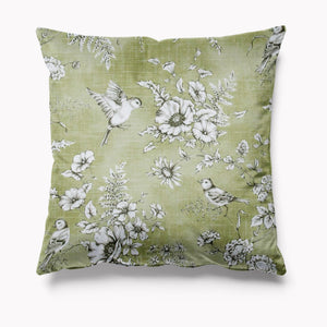 *OVERSTOCK * Green Bird Cotton Cushion