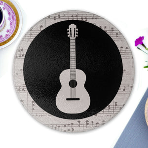 Guitar Grey Worktop Saver - Chopping Board - Placemat