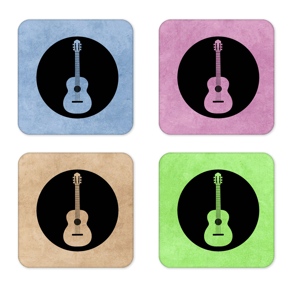 Guitar / Music Coasters  - Set of 4