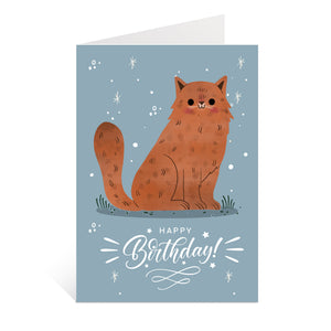 Happy Birthday Cat A6 Greetings Card