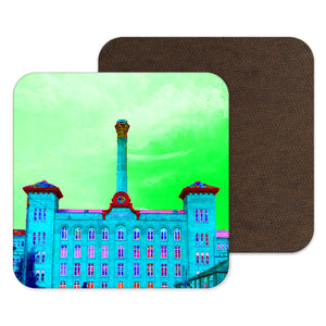 Houldsworth Mill Reddish Stockport Coaster - Green