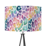 Pastel Rainbow Leopard Animal Print Velvet Lampshade for Lamp or Ceiling
