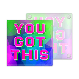 Motivational Feel Good Quote Gift - Glass Coaster