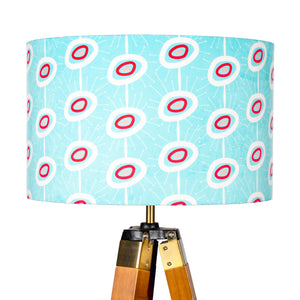 50s Atomic Style Blue Retro Lampshade - For Lamp or Ceiling