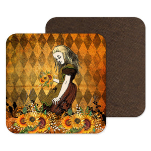 Alice in Wonderland Coaster - Autumn and Sunflowers Alice