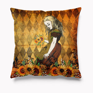 Alice in Wonderland Autumn Velvet Cushion - Alice