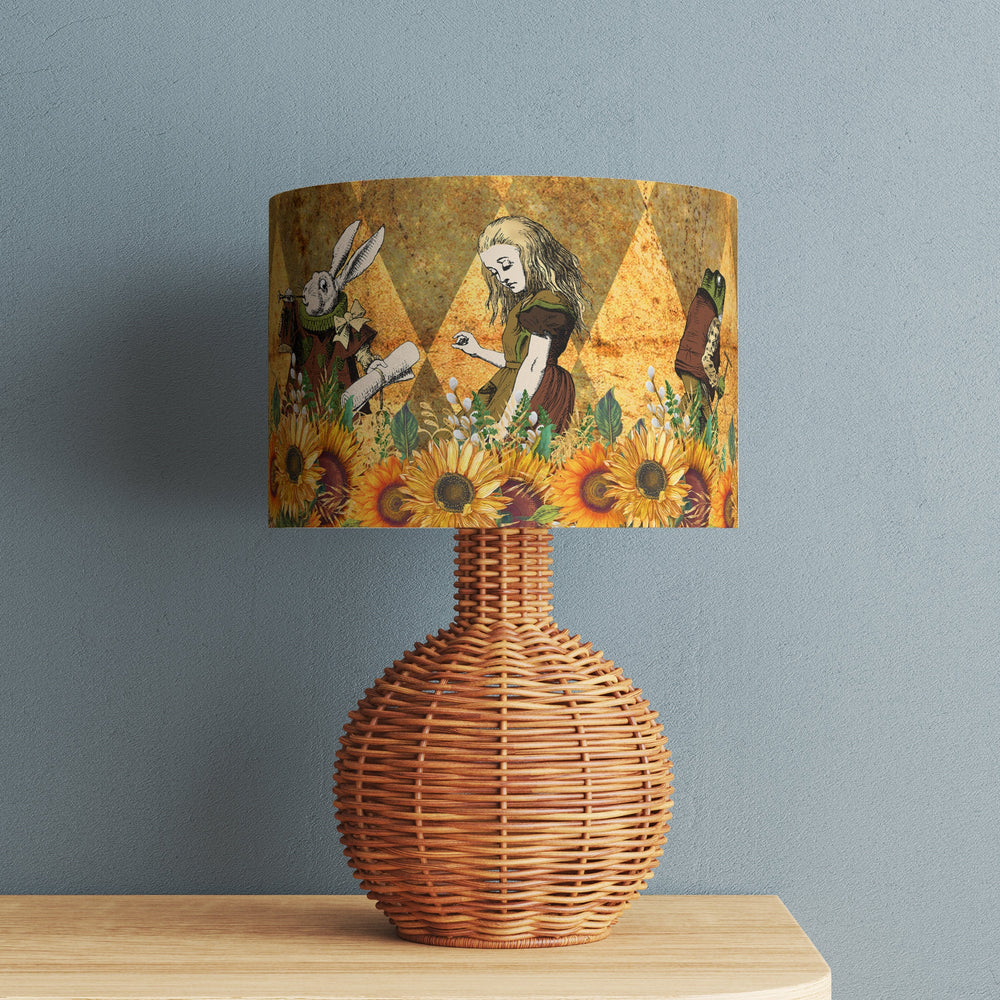 Alice in Wonderland Lampshade - Autumn Sunflowers